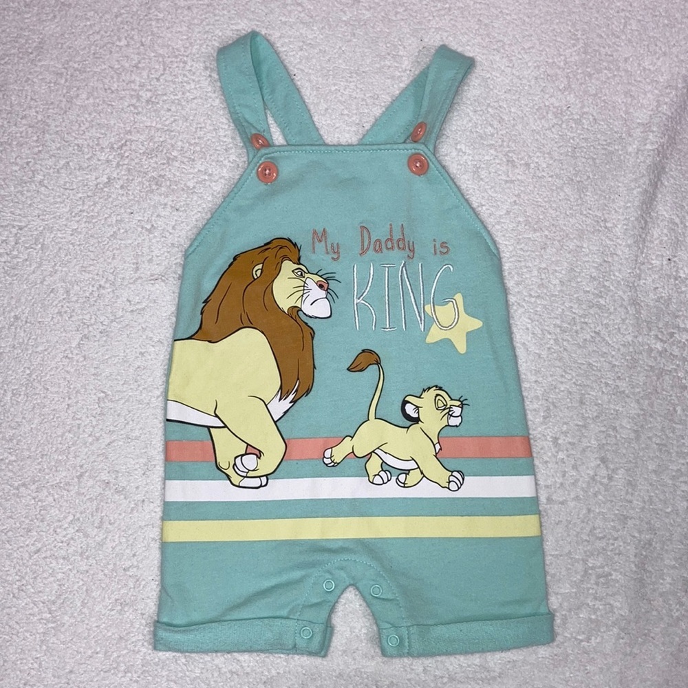 Disney baby lion king “my daddy is king” shortall gender neutral unisex 12m
